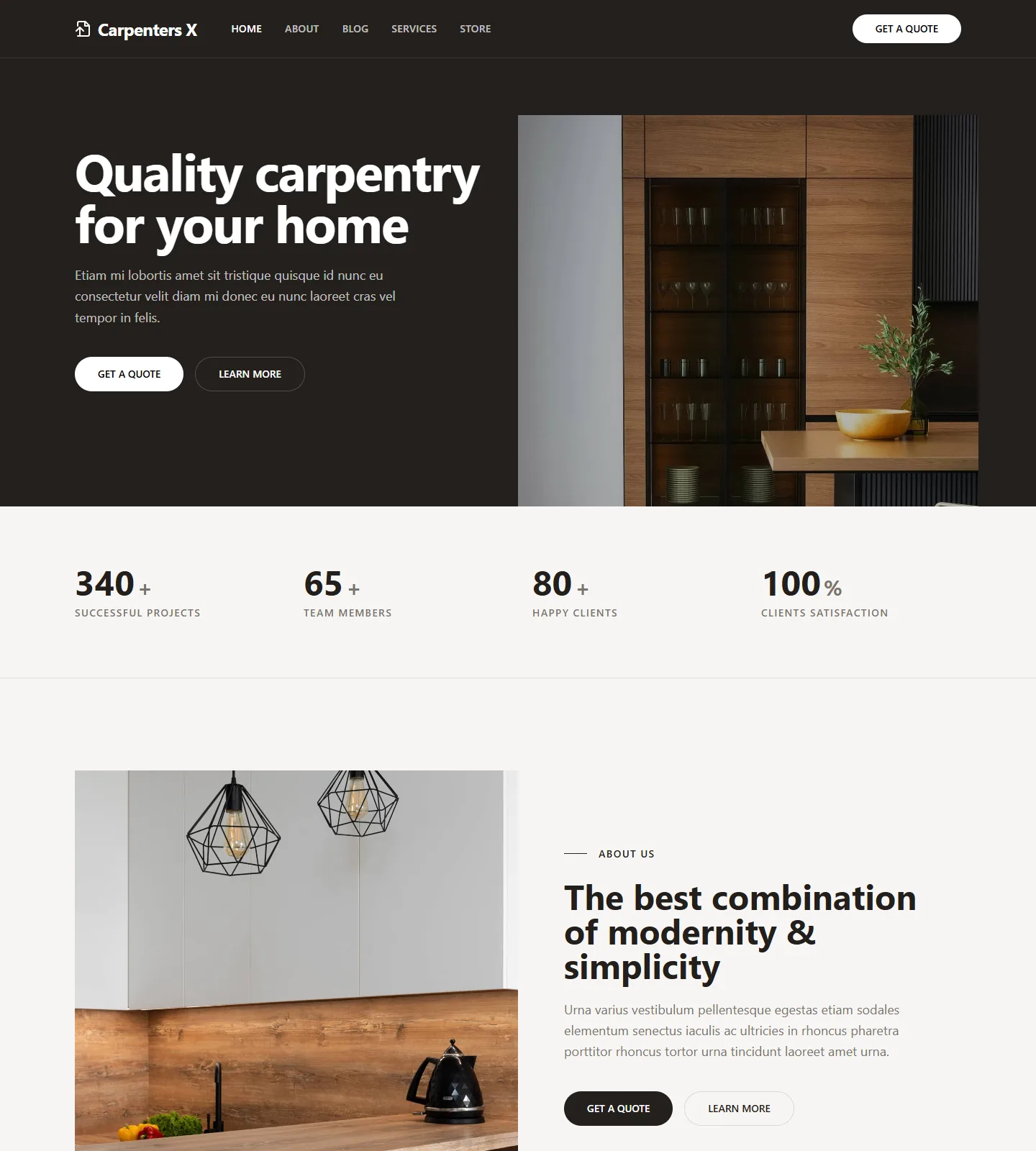 Carpenters X Website Template