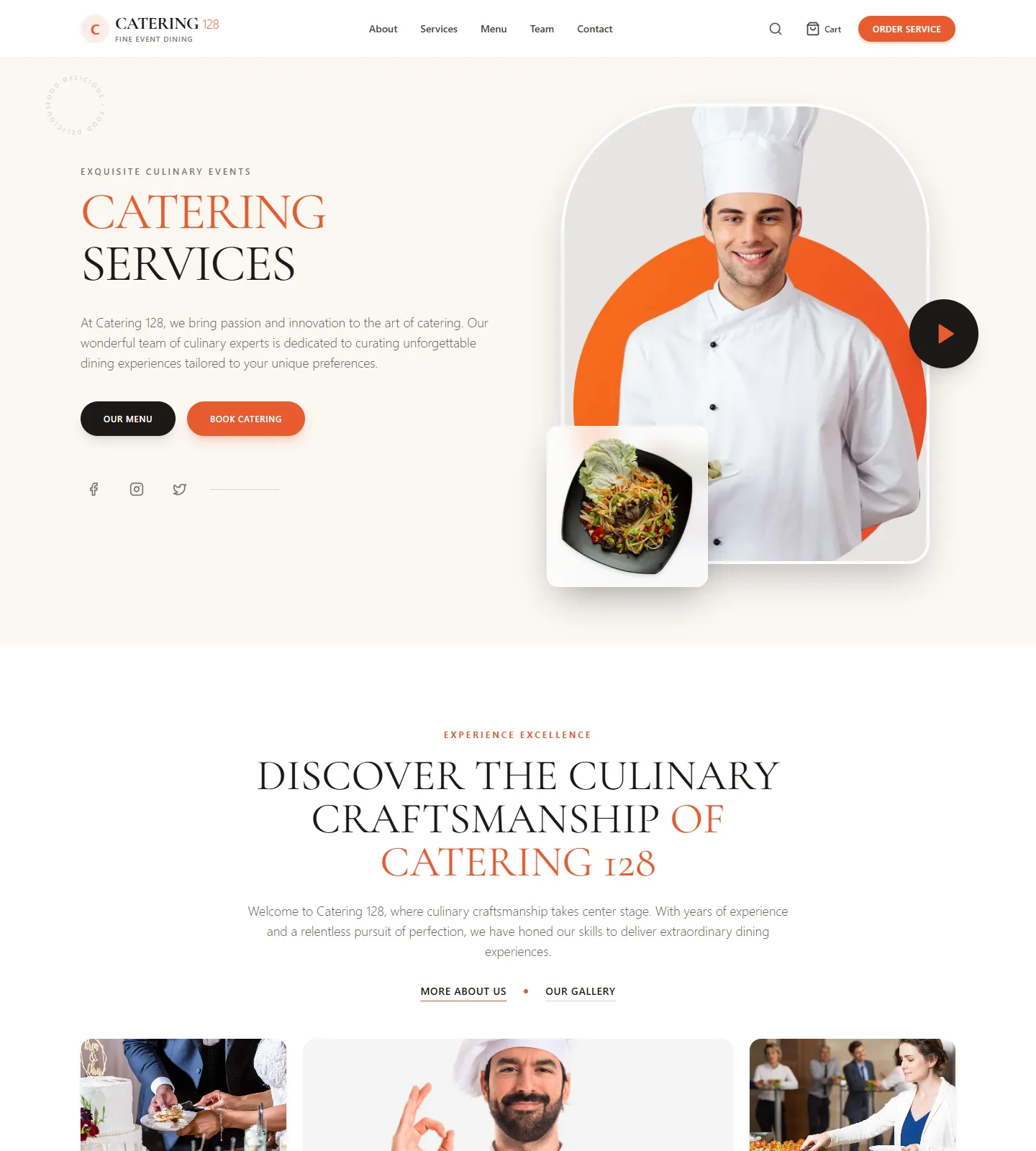 Catering 128 Website Template