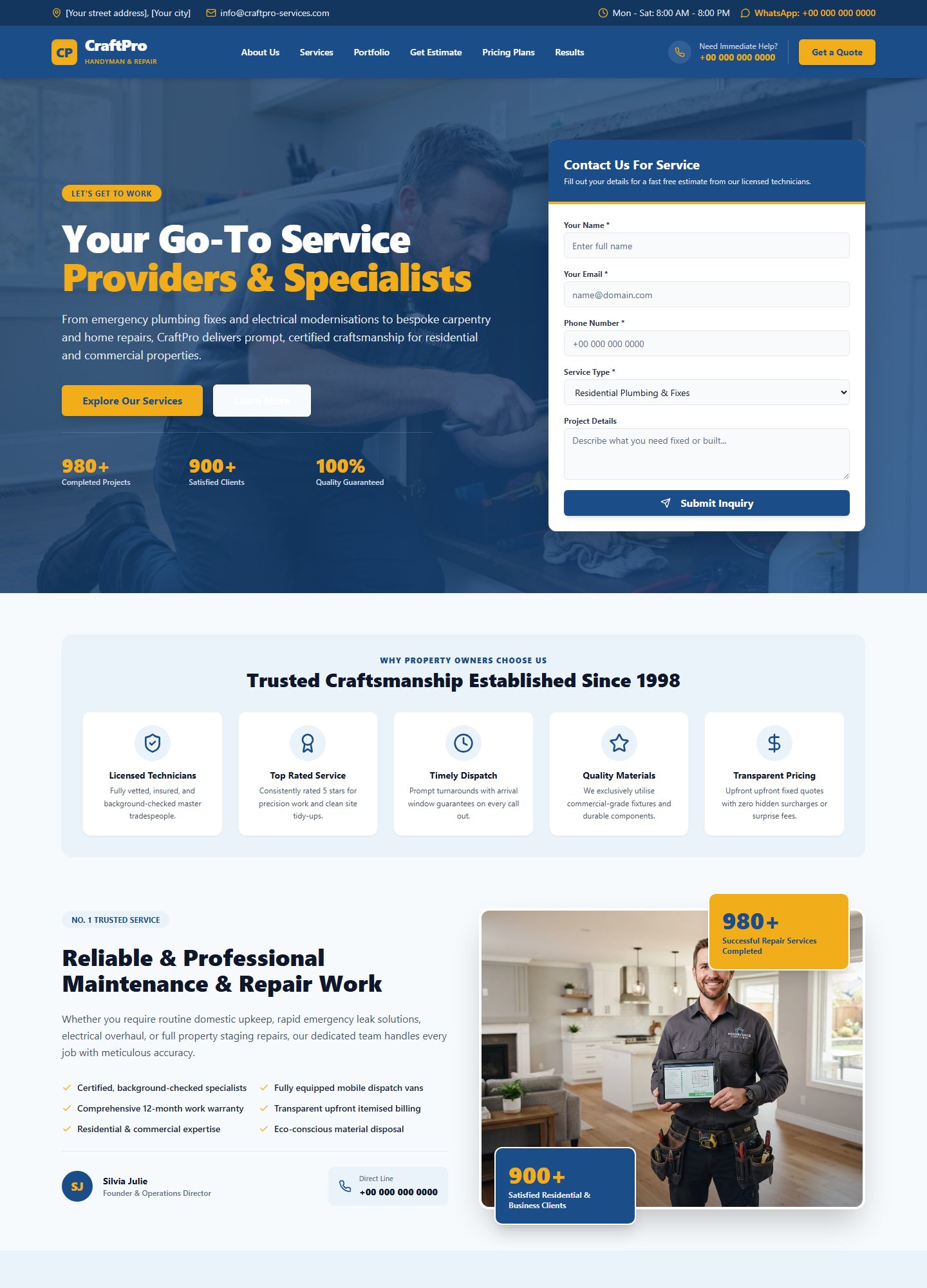 Craft Pro Website Template