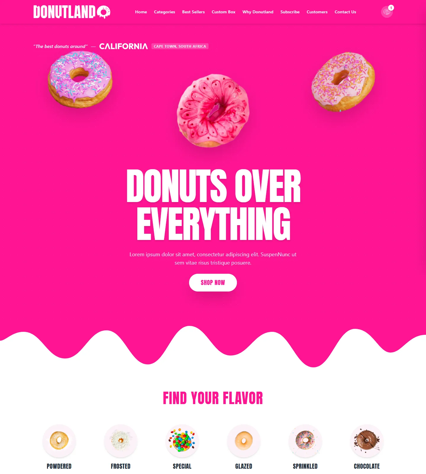 Donut Land Website Template