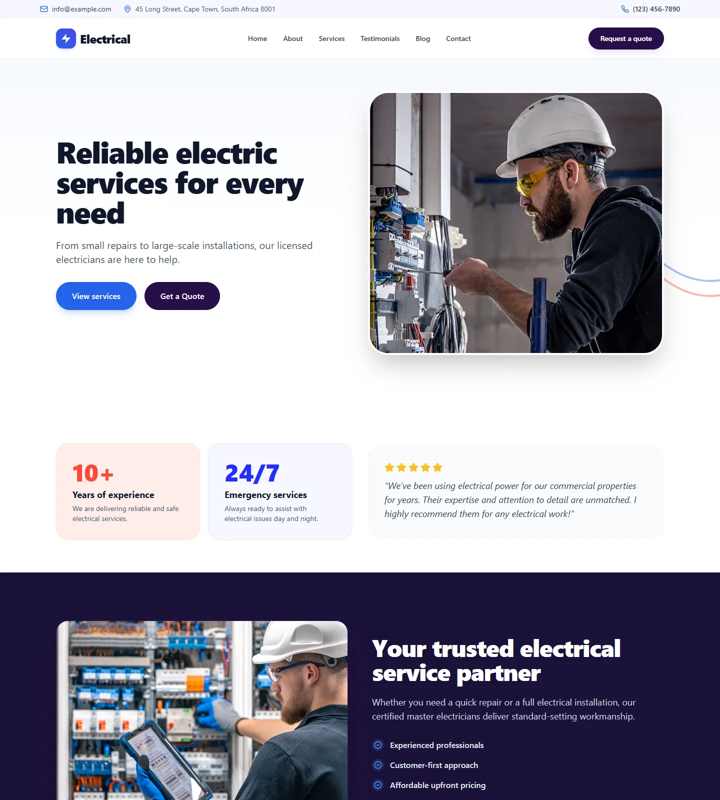 Electrical Website Template