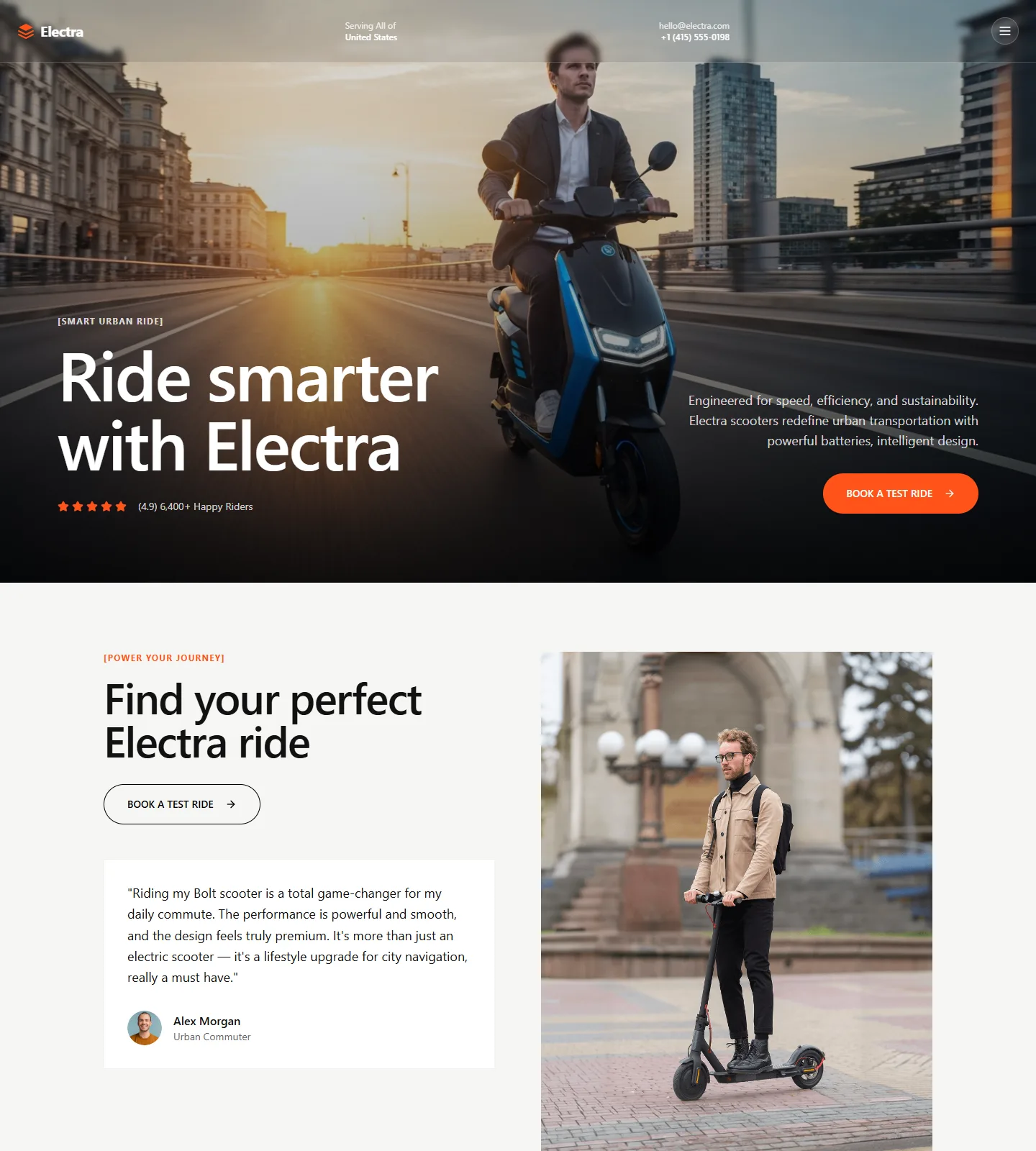 Electra Website Template