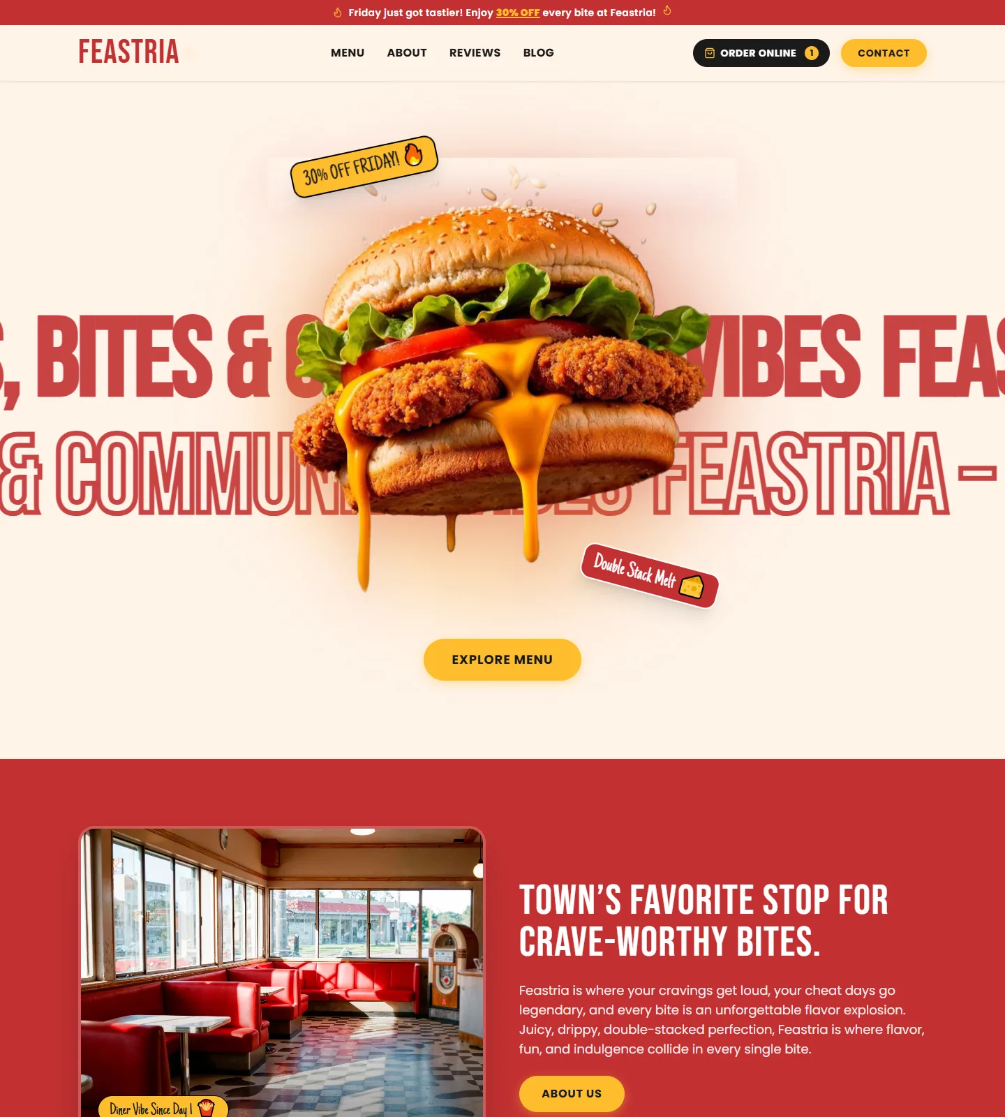 Feastria Website Template