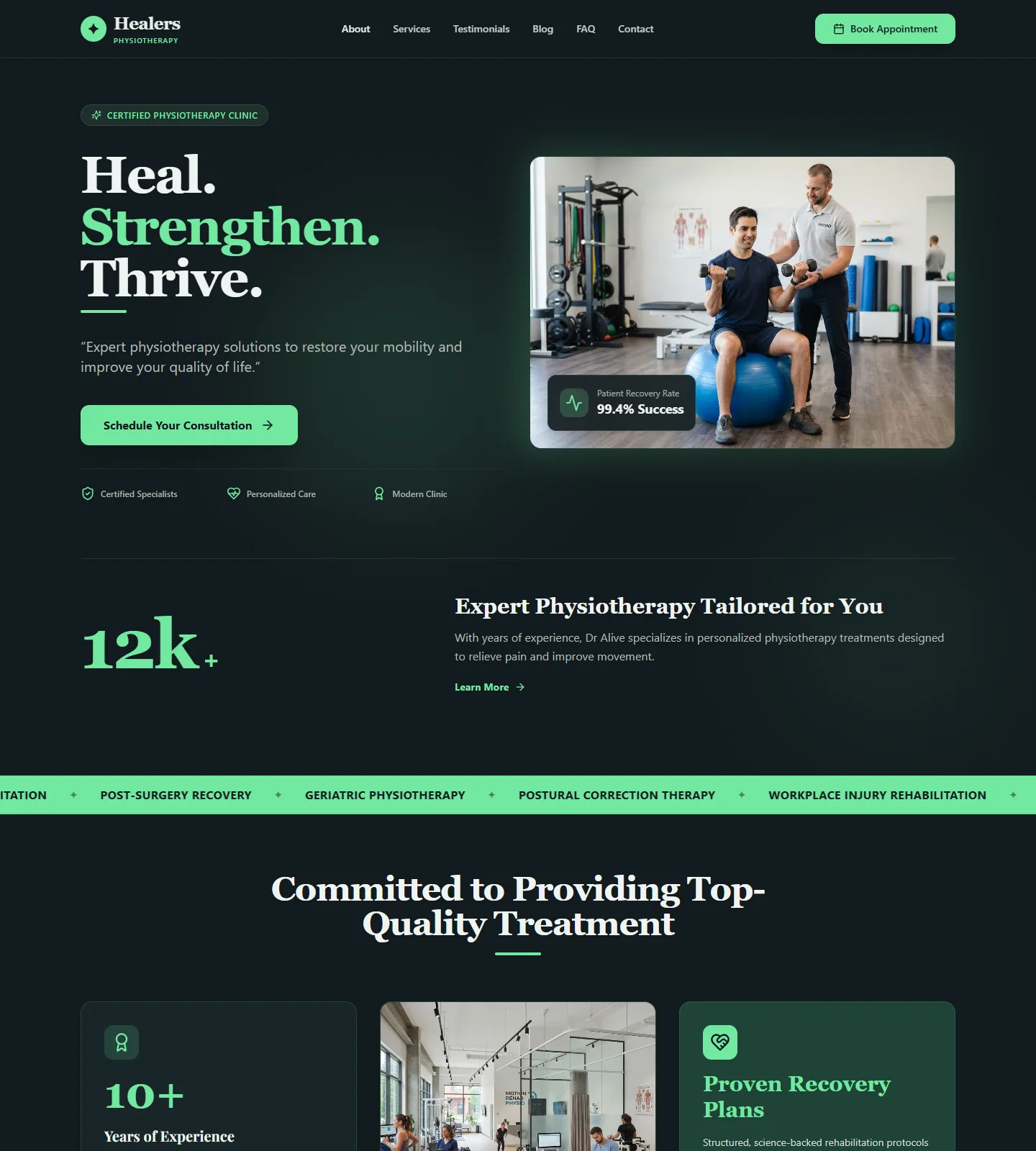 Healers Website Template