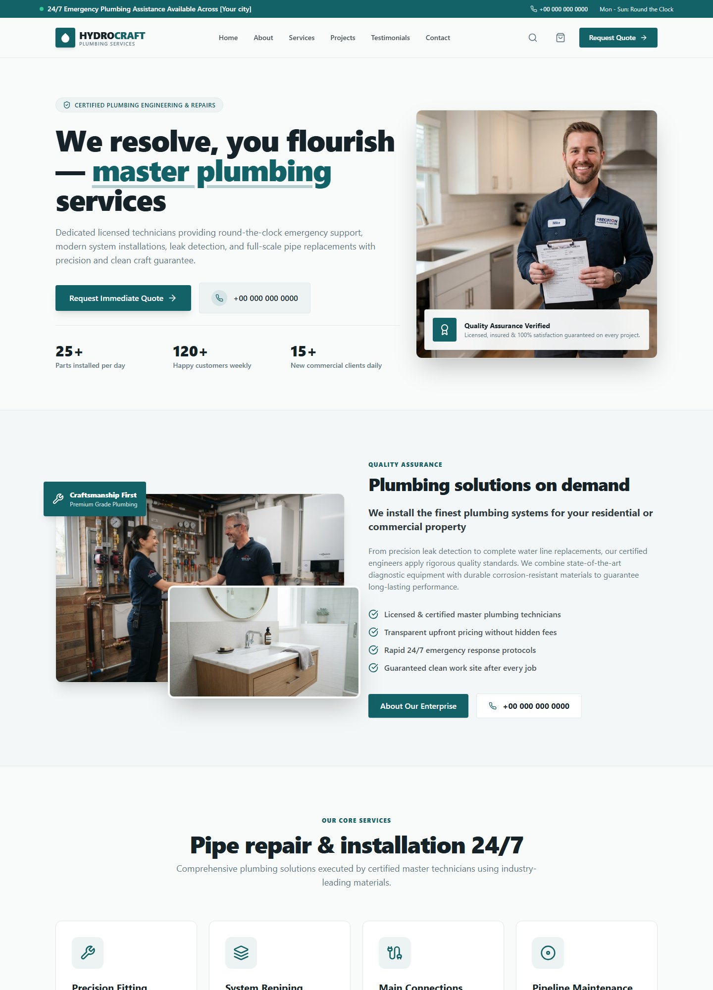 Hydro Craft Website Template