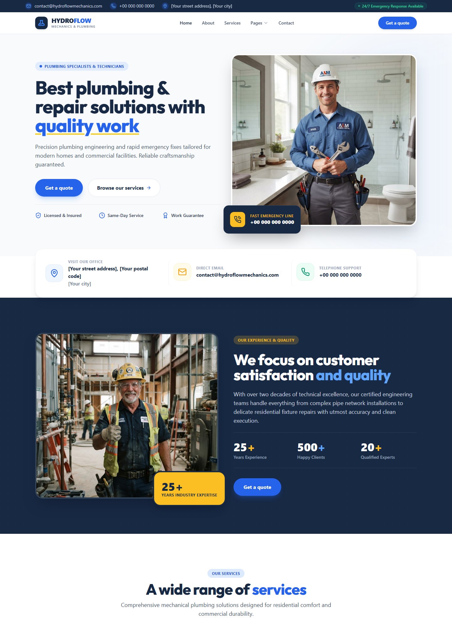 Hydro Flow Website Template