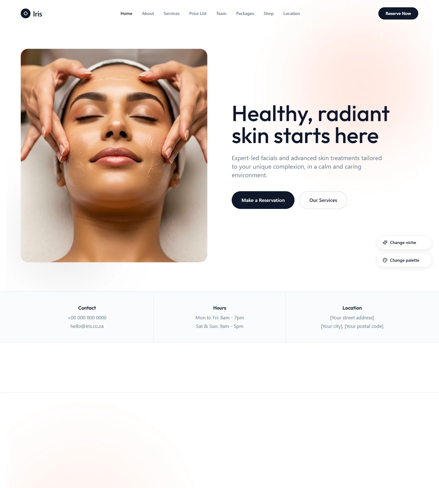 Iris Website Template