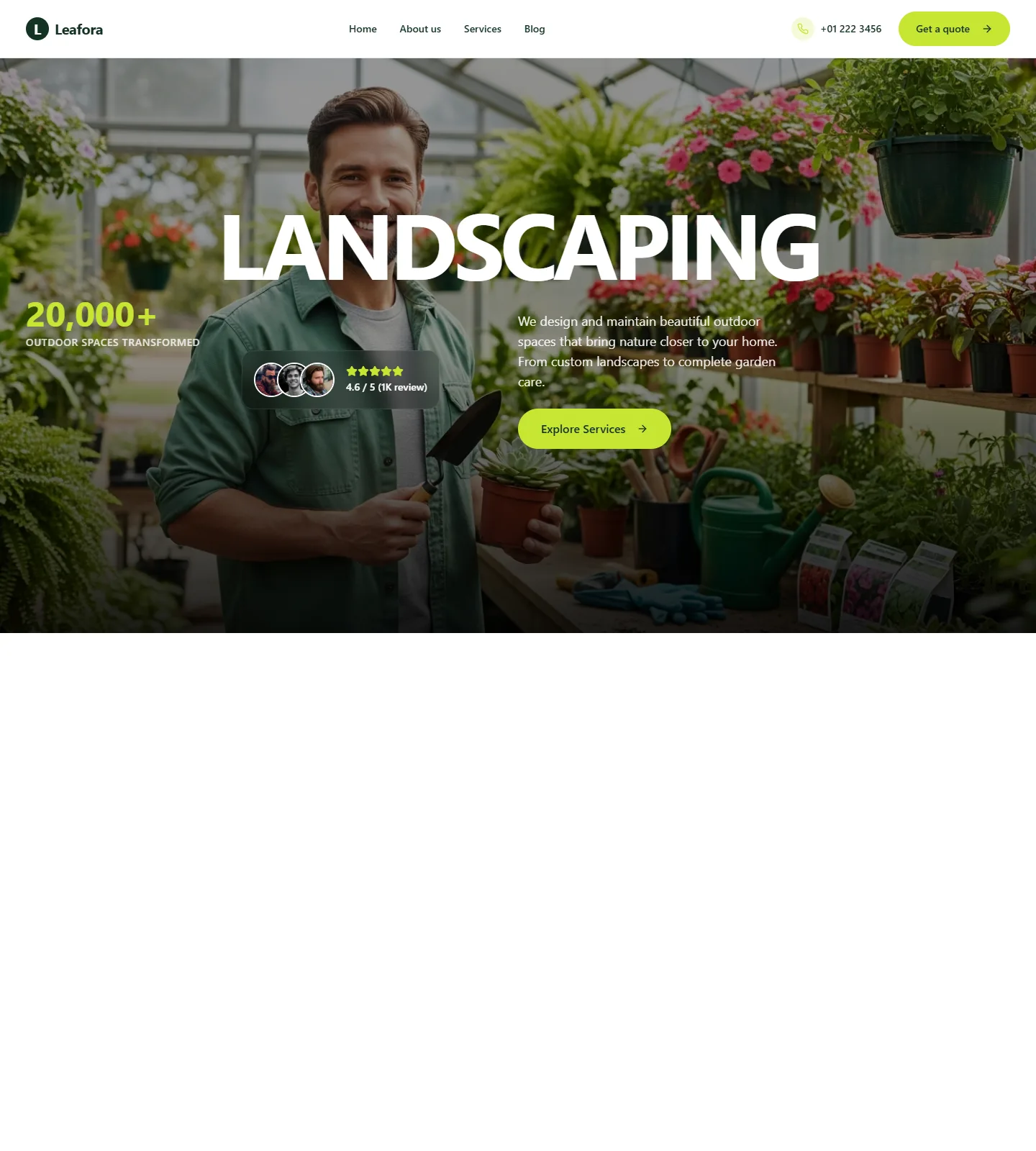 Leafora Website Template