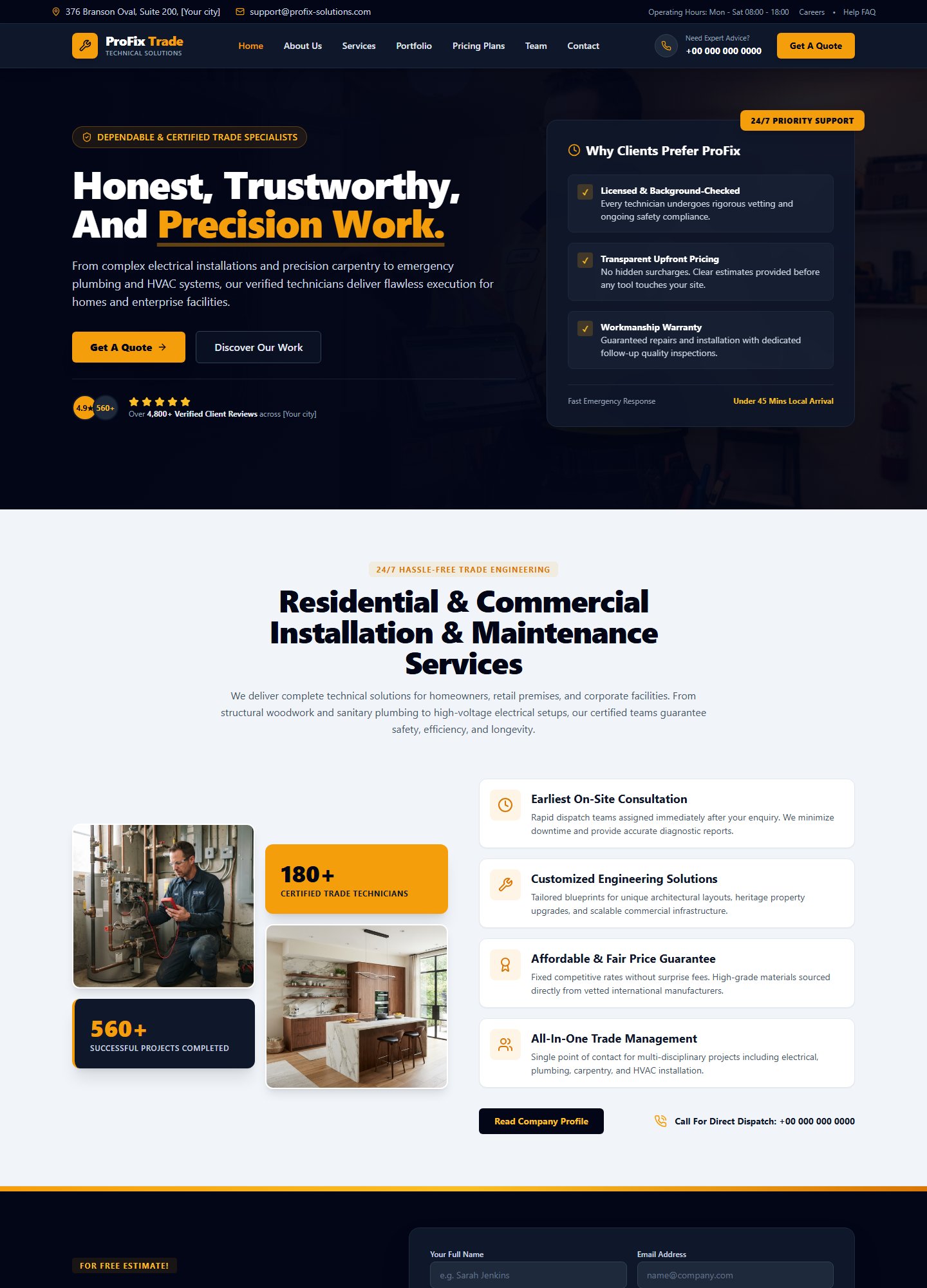 Pro Fix Trade Website Template