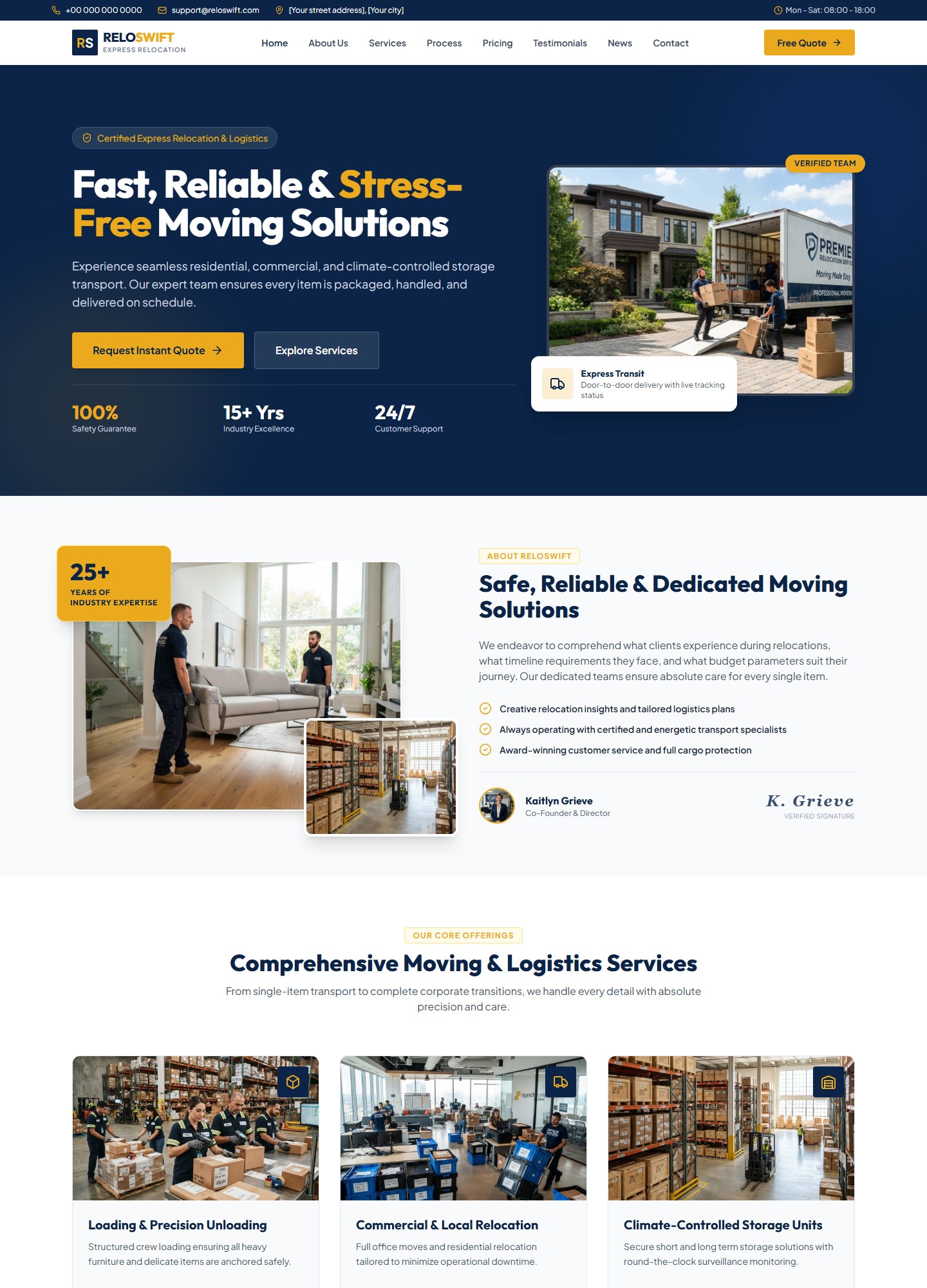 Relo Swift Website Template