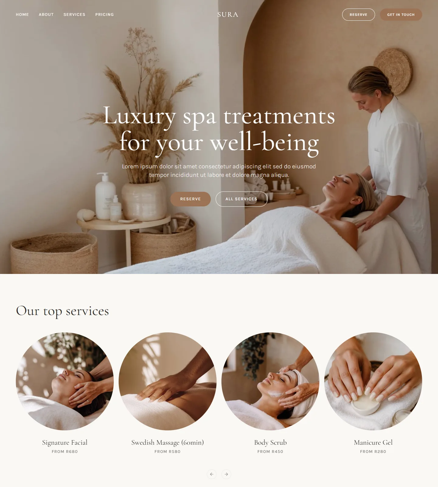 Sura Website Template