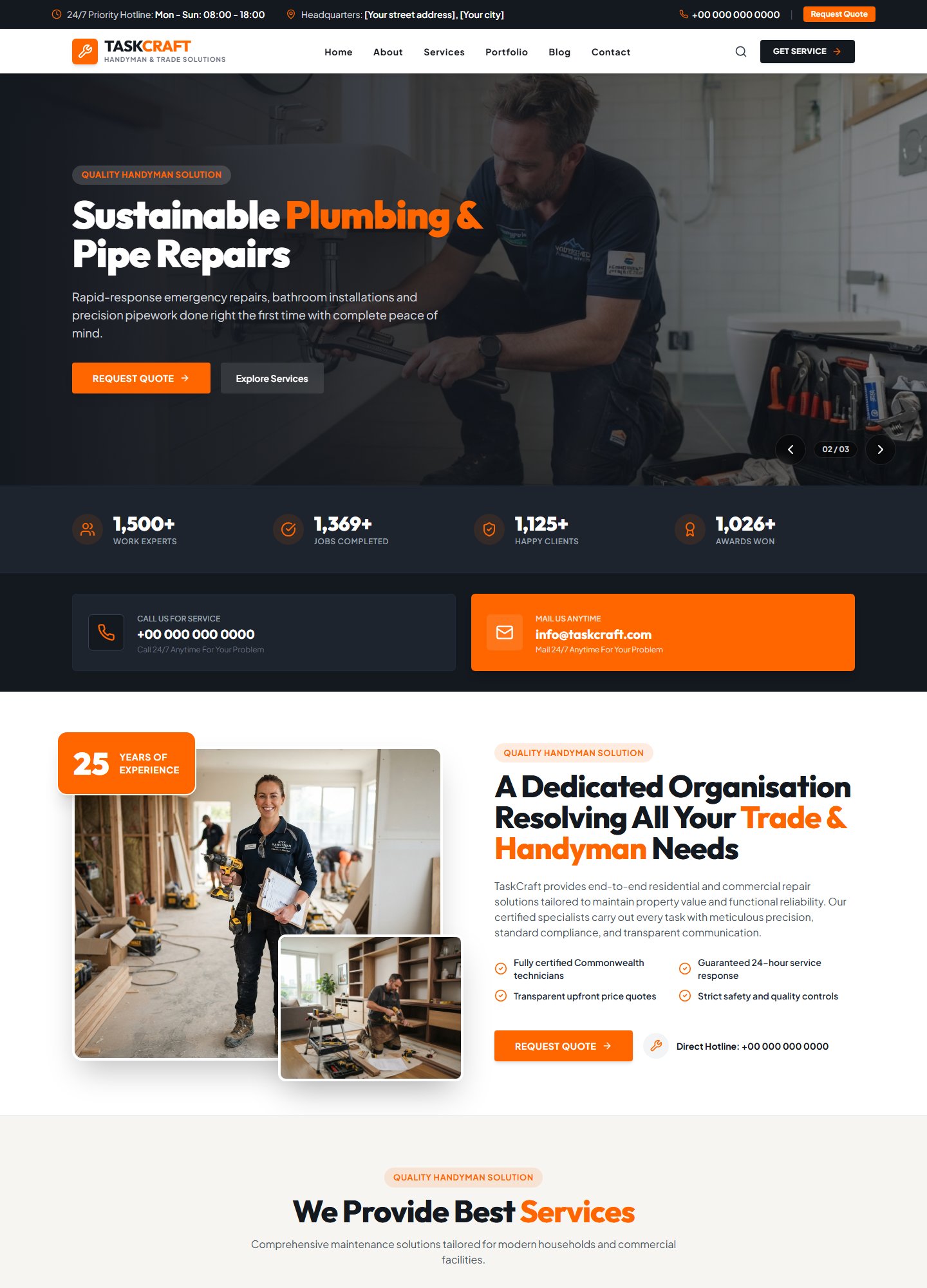 Task Craft Website Template