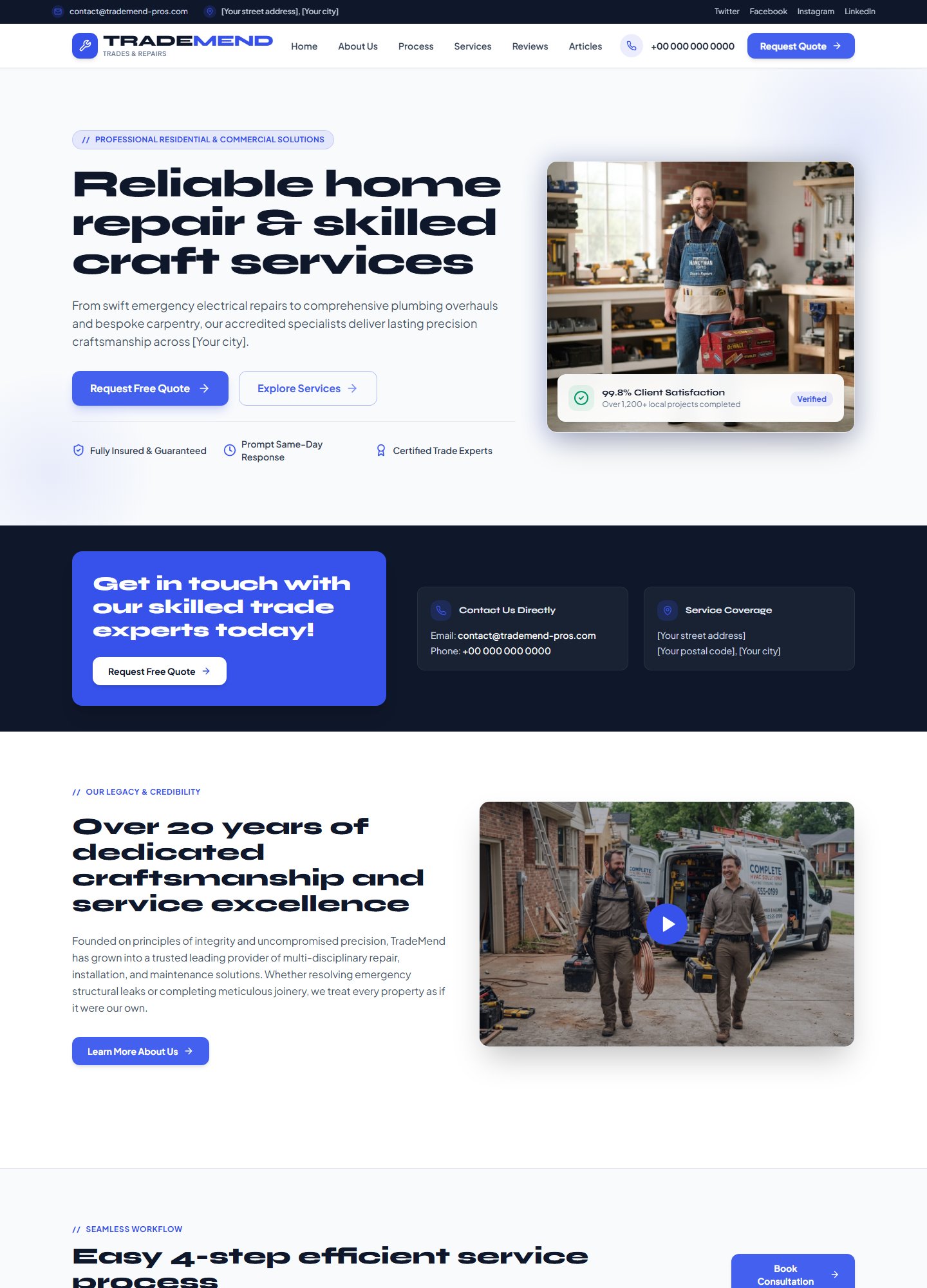 Trade Mend Website Template