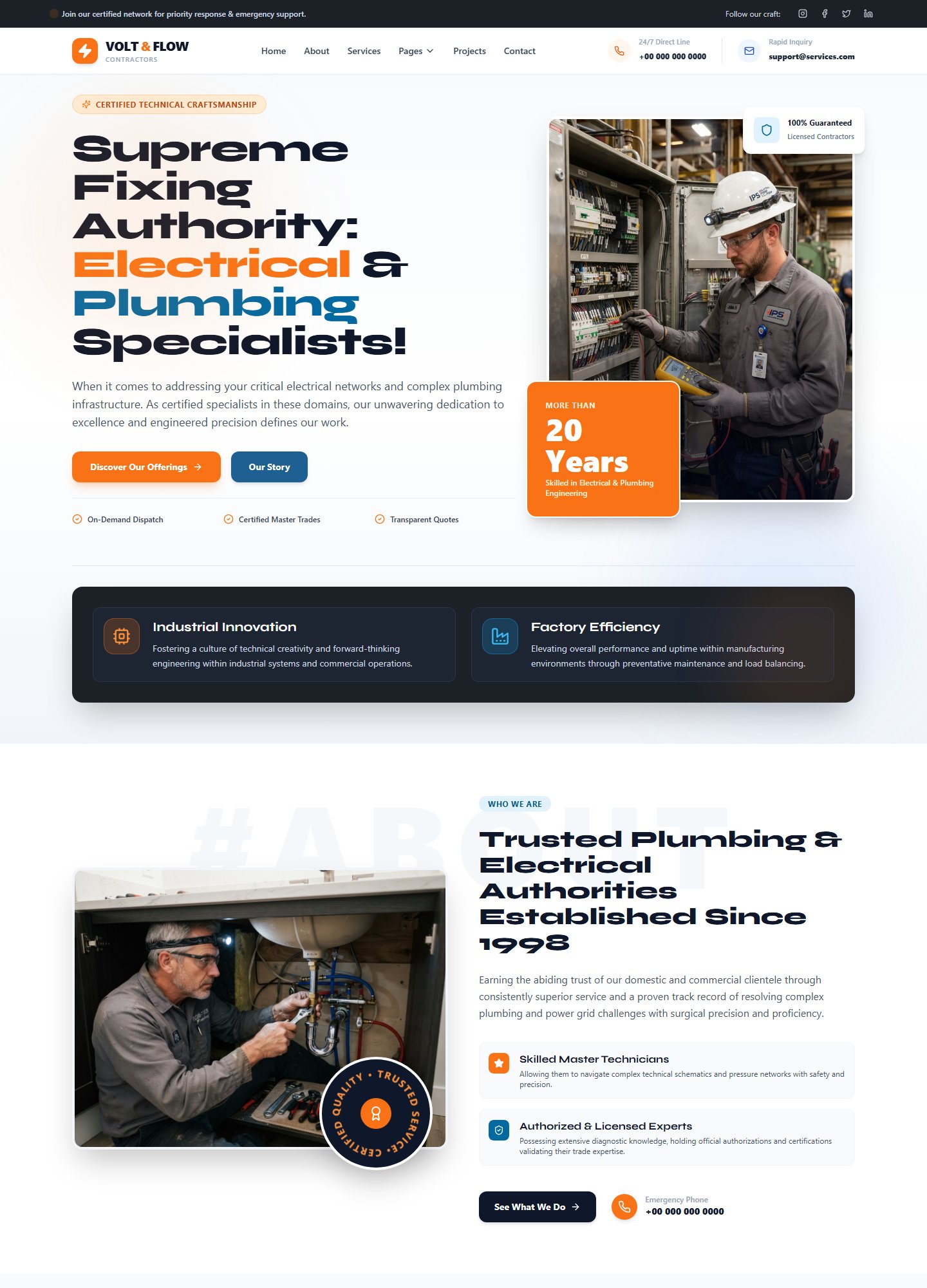 Volt Flow Website Template