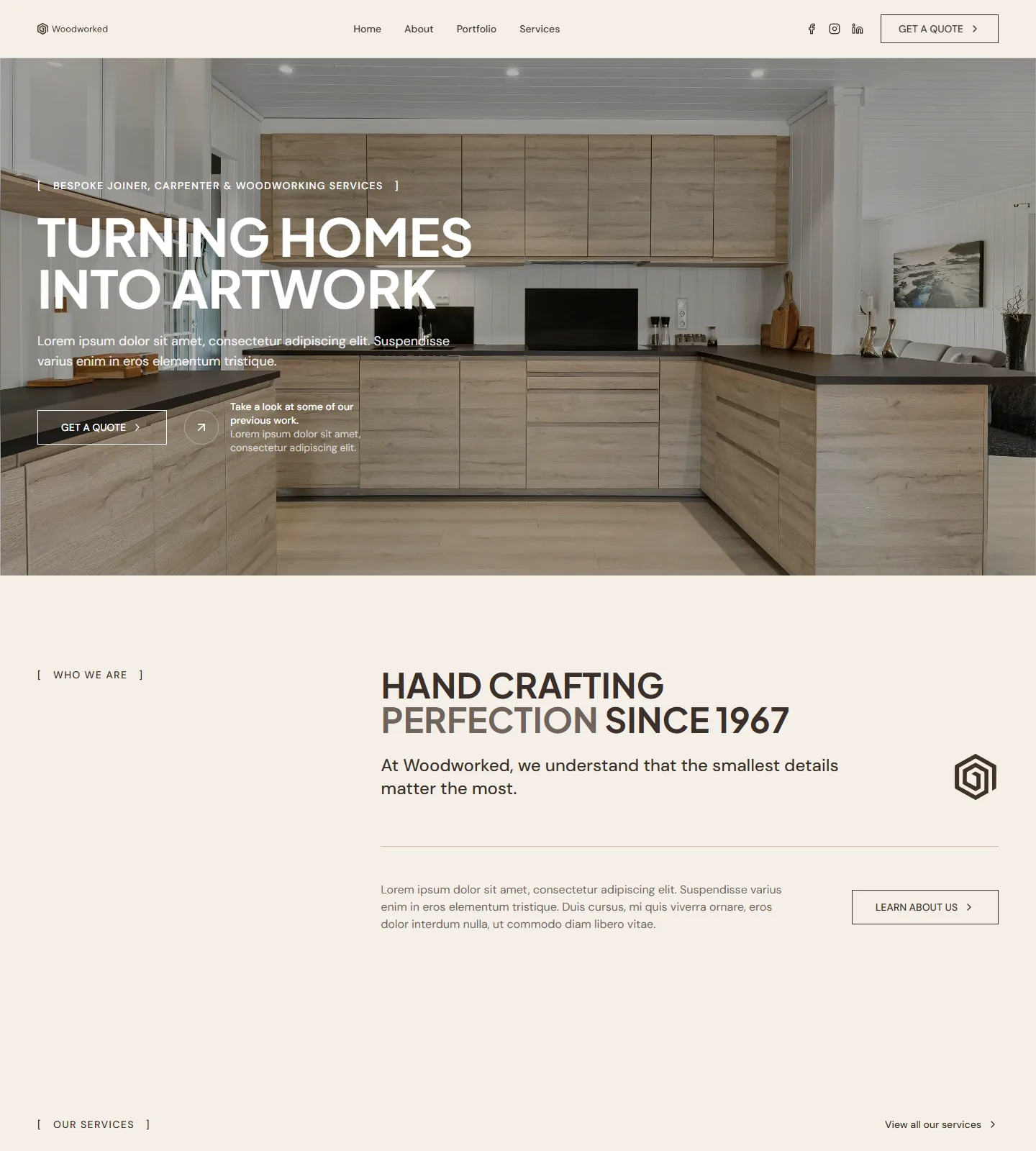 Woodworked Website Template