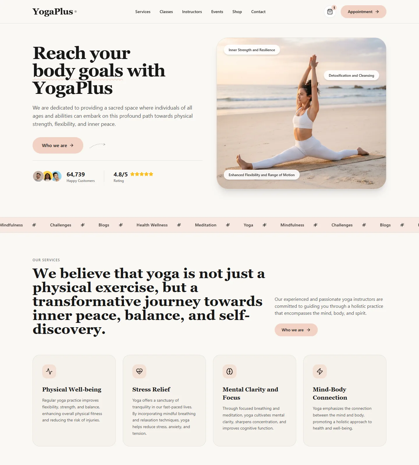 YogaPlus Website Template
